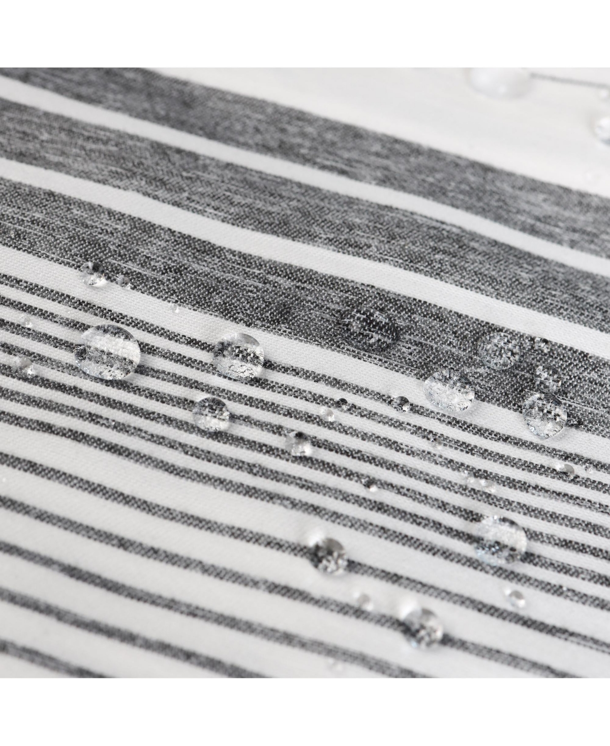 Awesome Home No hook Horizontal Beach Stripe Shower Curtain, Water Repellent, 71"X74"