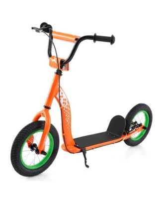 Youth Kick Scooter with Adjustable Height and Inflatable Wheels