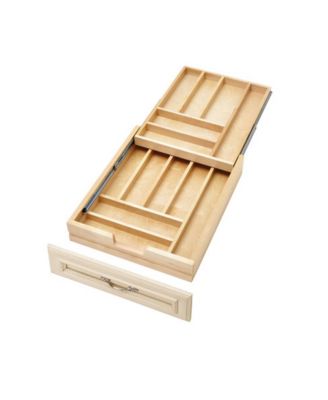 18&#39;&#39; Tiered Cutlery Drawer Organizer w/ Soft-Close, 4WTCD-21HSC-1