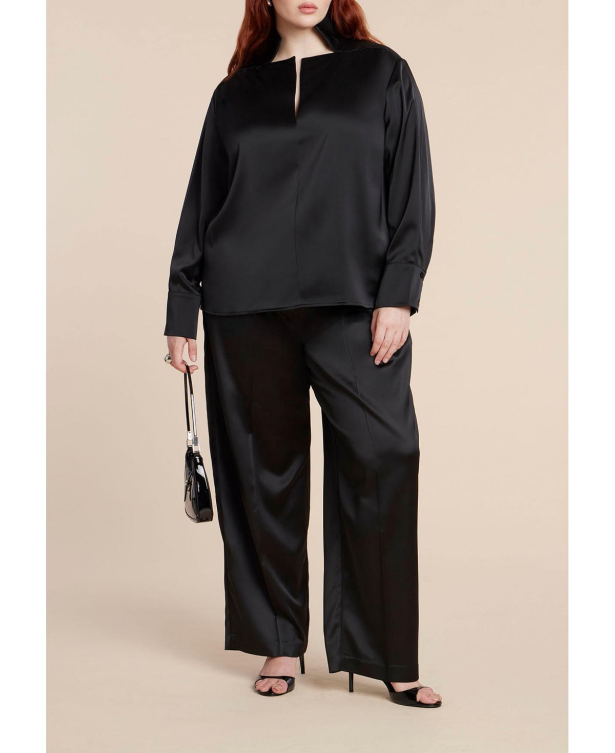 Eloquii Women's Deconstructed Neckline Blouse