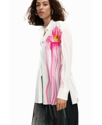 Women's Glossy flower shirt