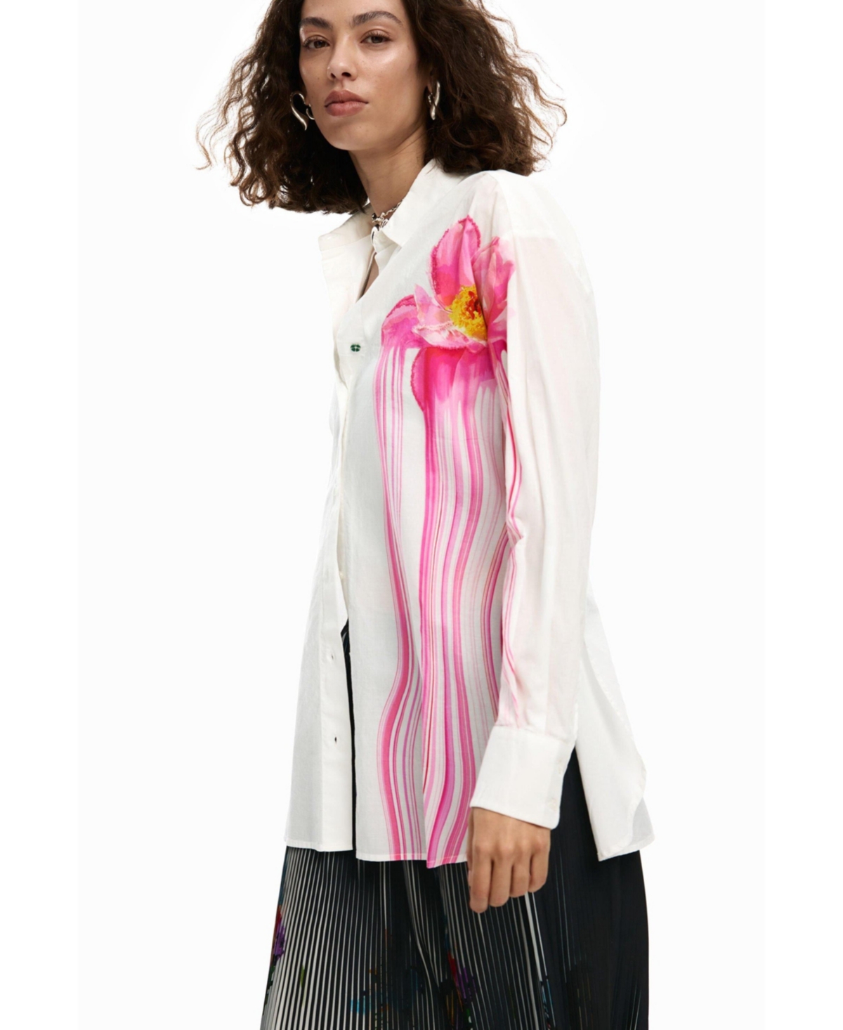 Desigual Women's Glossy flower shirt