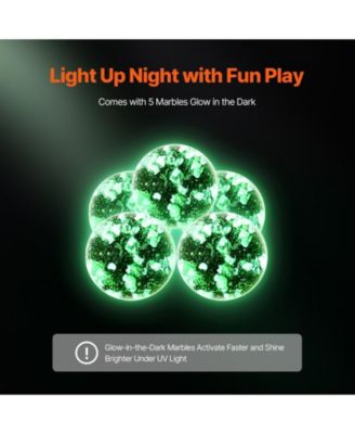 Marble Run Set, 145-Piece STEM Building Track with Glow-in-the-Dark and Glass Marbles for Kids Ages 3