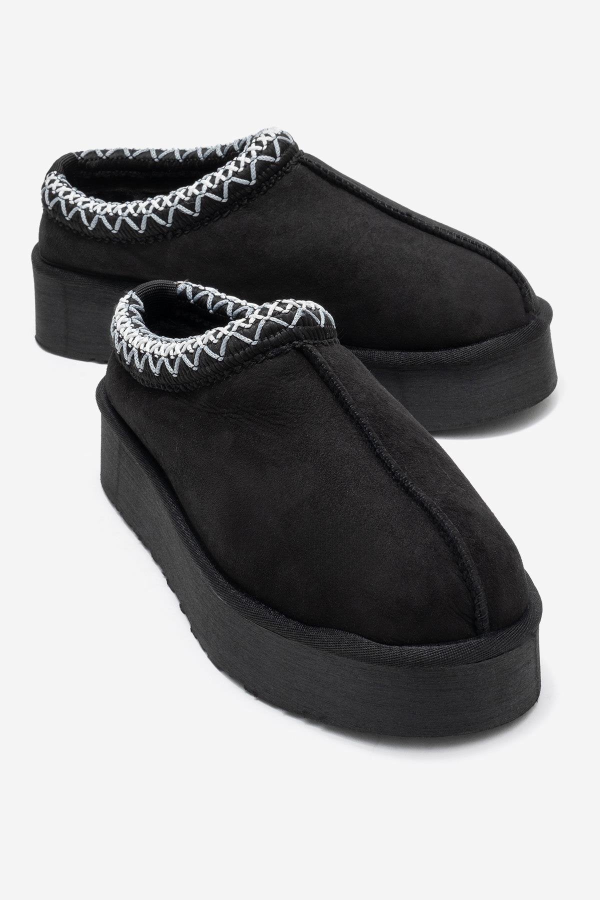 Forever & Always Shoes Women's Avelia Leather Winter Slippers