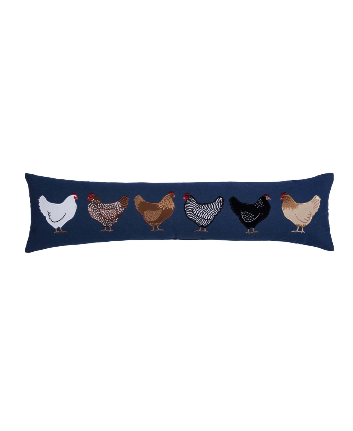 C&F Home Chicken Hen Breeds Oblong Embroidered Throw Pillow, 8" x 30