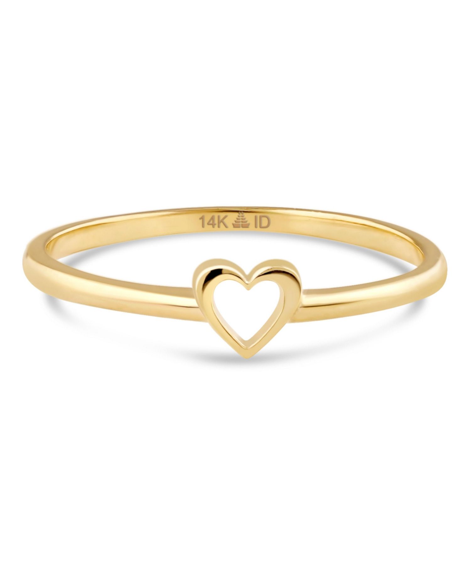 Open Heart Ring in 14K Gold