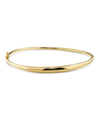 Dome Bangle Bracelet in 14K Gold, Fits Small to Medium Wrist, approx. 4.4 grams