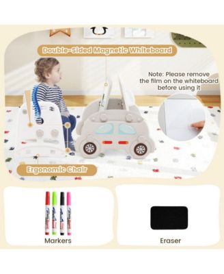 5 in 1 Convertible Toddler Slide and Art Easel Set