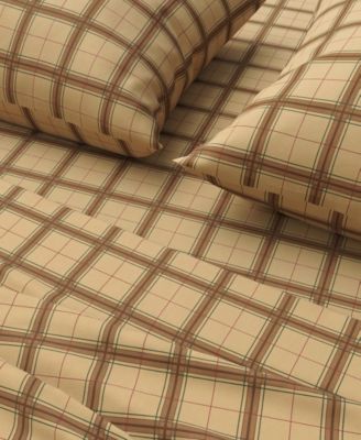 Linery & Co Ultra-Soft Turkish Cotton Plaid Flannel Sheet Set