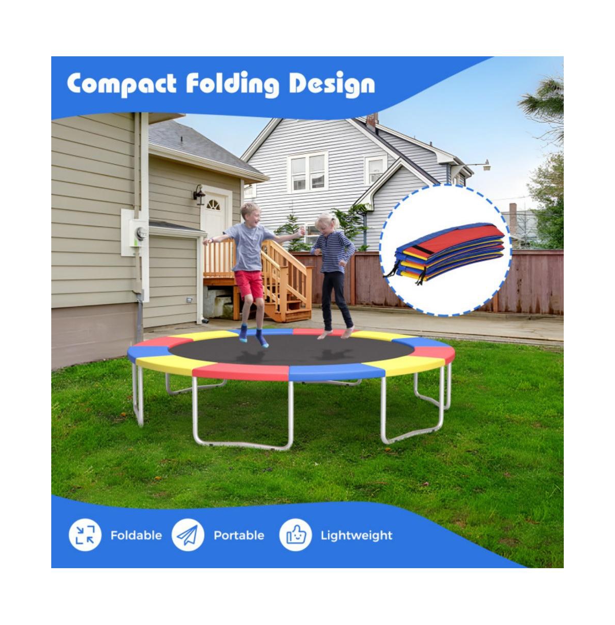 Hongge 16 Foot Trampoline Replacement Safety Pad with Fixing Straps