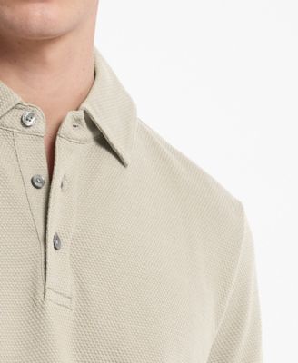 Men's Short-Sleeve Bubble Knit Polo Shirt