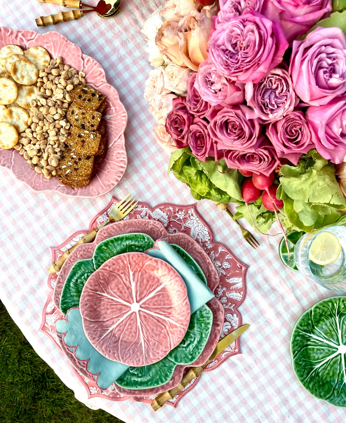 Bordallo Pinheiro Cabbage Salad Plates, Set of 4