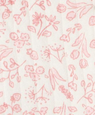 Baby Girls' Floral Vest, Bodysuit, and Pants, 3-Piece Set