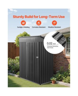 Metal Tool Storage Shed with Waterproof Roof and Air Vents