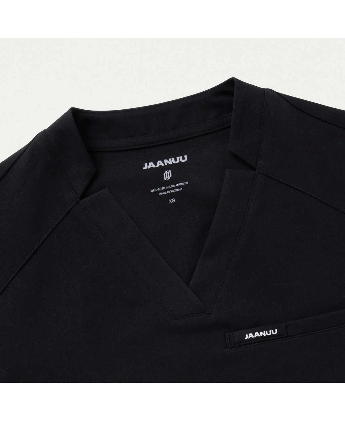 Jaanuu Women's Helia 3-Pocket Slim Notched V-Neck Scrub Top