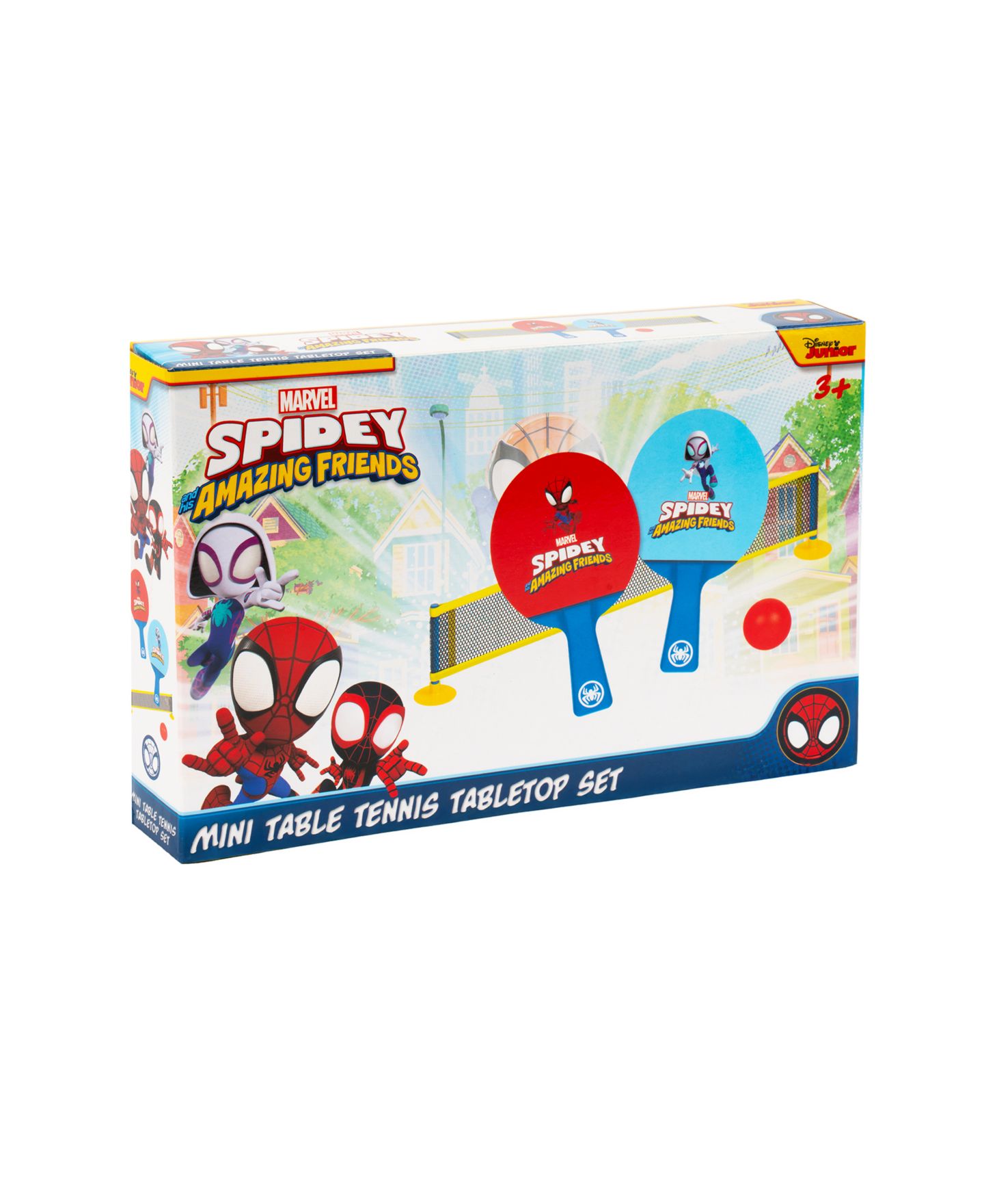 Детские игрушки World Tech Toys Marvel Spidey and His Amazing Friends 2-Player Mini Table Tennis, 5-Piece Set, Ages 4+ — фото 1