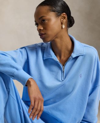 Women's Lightweight Fleece Quarter-Zip Sweatshirt