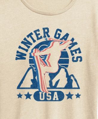 Plus Size Winter Games Word Art Short sleeve T-Shirt
