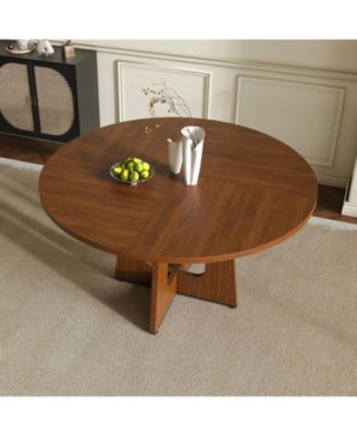 47" Round Farmhouse Dining Table - Spiced