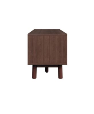 Wood TV Stand for 75" TVs with Soft-Close Doors