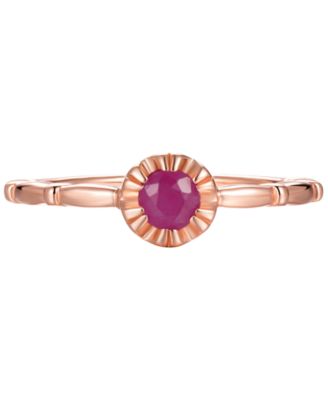 Ruby Ring (2/5 ct. t.w.) in Rose Gold Plated Sterling Silver