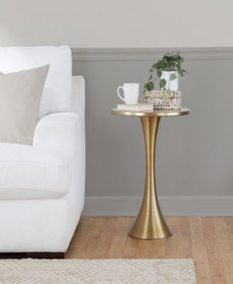 24" Metal Lenuxe Contemporary Accent Table