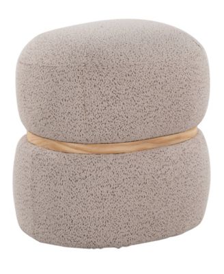 13.5" Fabric Cinch Contemporary Pouf Ottoman