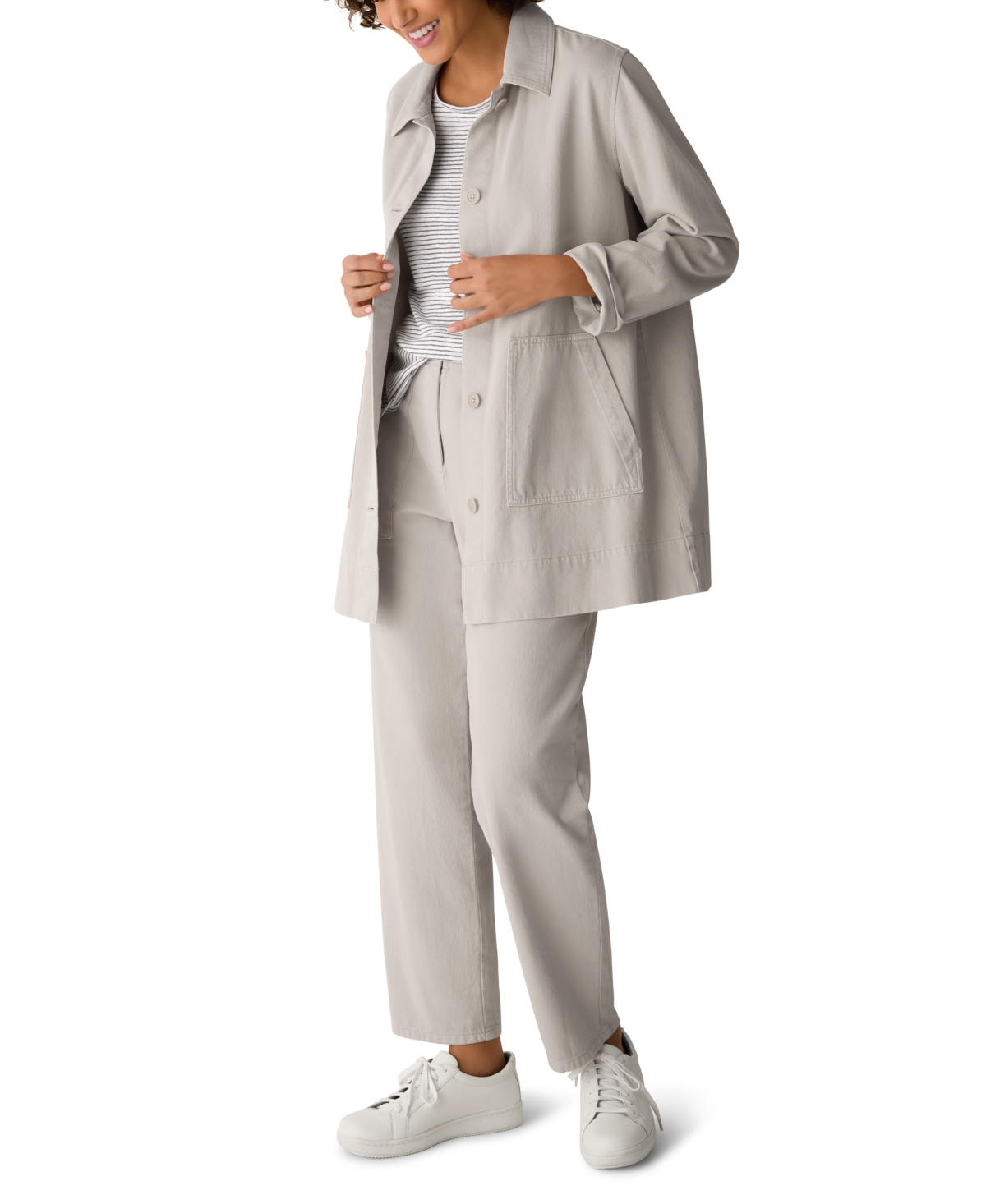 Eileen Fisher Women's Classic Collar Button-Front Jacket