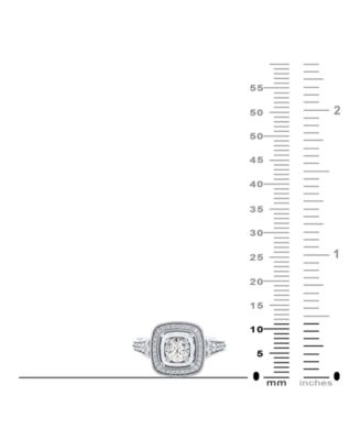 Diamond Cushion Top Engagement Ring (3/4 ct. t.w.) in 14k White Gold