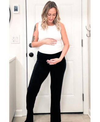 Maternity Black Foldover Lounge Pants
