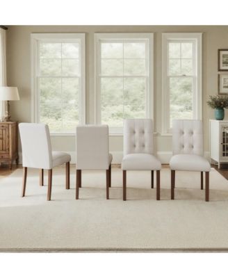 Streamdale Modern Beige Dining Chairs - Set of 4