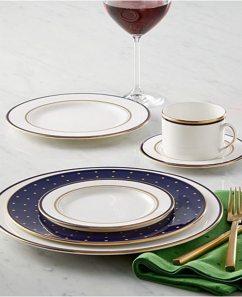 kate spade new york Library Lane Navy Collection & Reviews Fine China