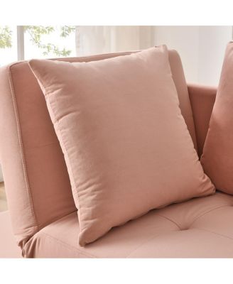 Modern Pull-Out Sleeper Chair Bed with Linen Fabric, Rolling Single Sofa Recliner for Living Room, Apartment, Office & Studio-Maison Boucle