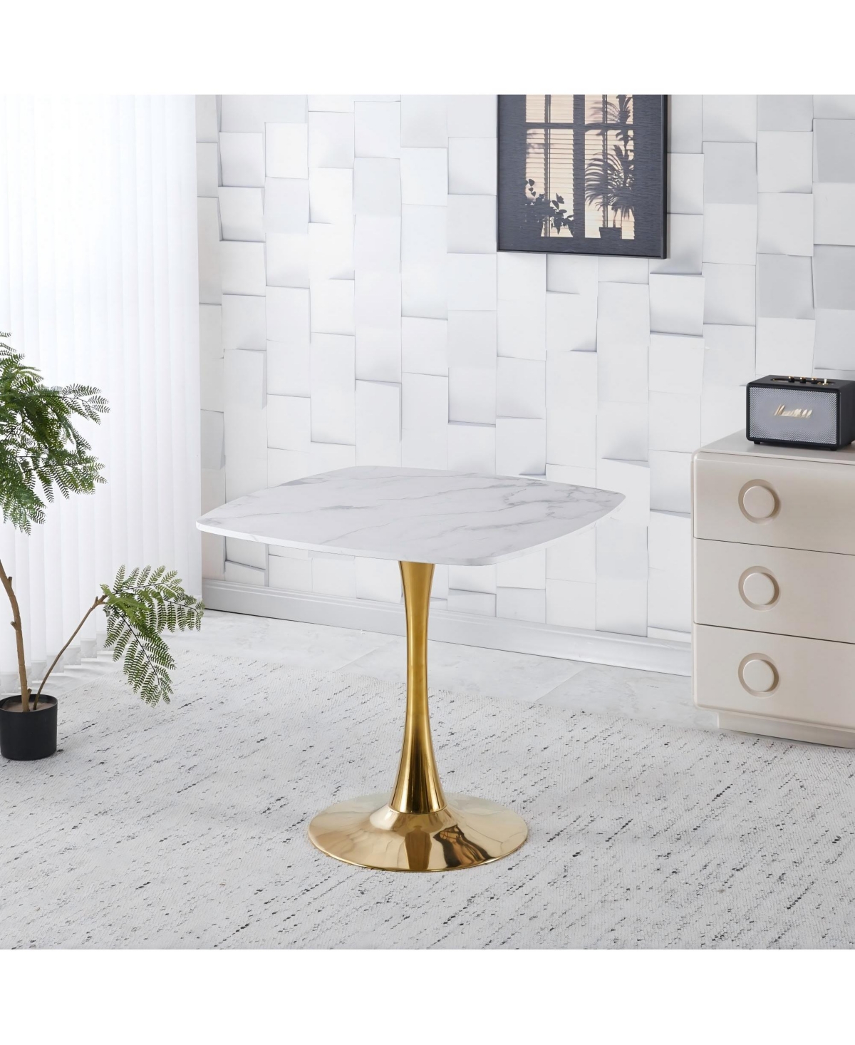 Boyel Living 31.5" Square Dining Table for 2-4 Persons Modern Kitchen Small Space Leisure Table