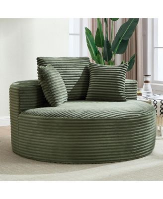 Round Sofa Bed with Memory Foam Sectional Couches for Living Room
