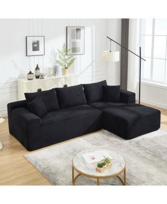 Modular Sectional Sofa Couches L-Shape Couch 3 Seat Modular Sofa Memory Foam Sectional Couches, Cloud Couch with Right Chaise.