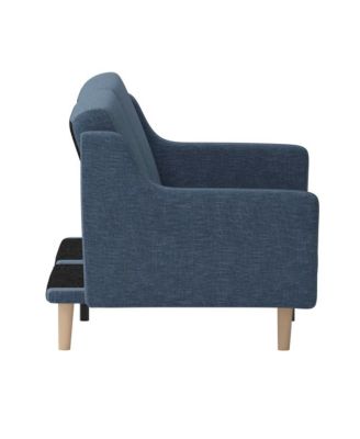 Niklas Mid Century Modern Split-Back Sofa Futon with 3 Recline Positions