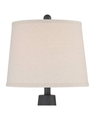 Romeo 23 1/2" High Jar Small Modern Coastal Accent Table Lamps Set of 2 Stone Gray Finish Living Room Bedroom