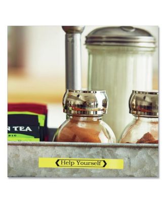 TZES621 0.35 in. x 26.2 ft. TZe Laminated Removable Label Tapes - Black on Yellow