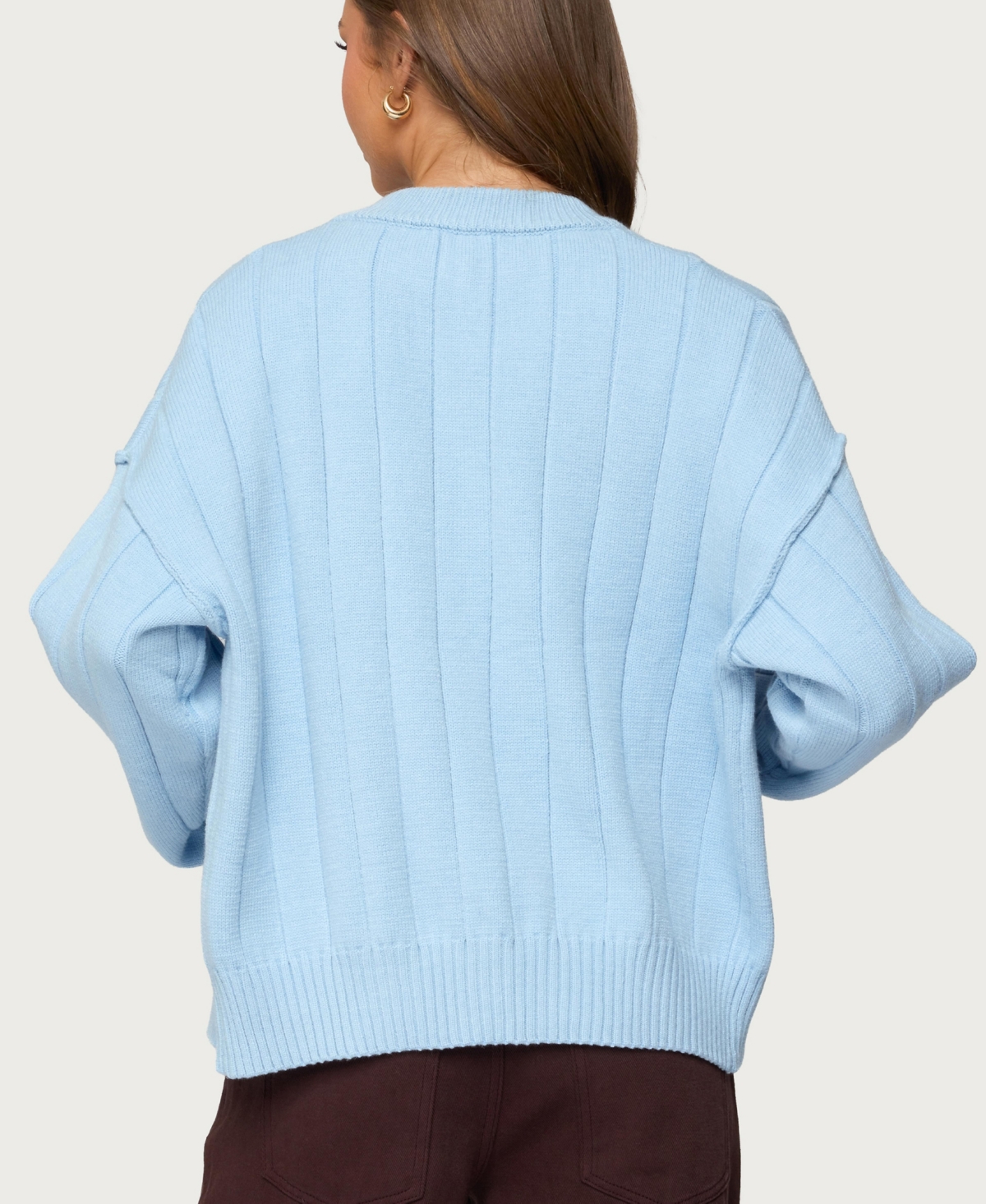 Edikted Women's Joanie Wide Ribbed Knit Cardigan