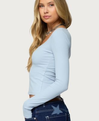 Women's Madder Keyhole Cutout Top