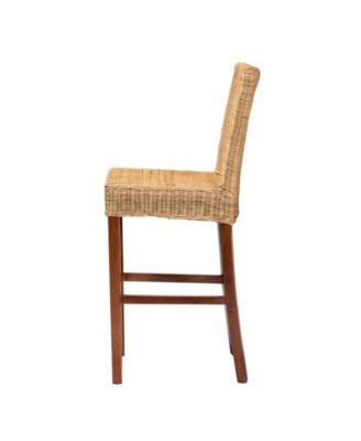 Racquel 44.25" Rattan Bohemian Bar Stool