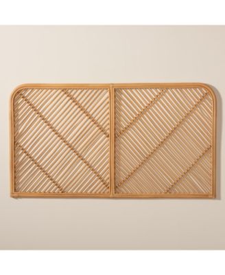 Sakina 63.8" Rattan Bohemian Queen Wall-Mount Headboard