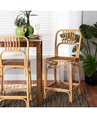 Ivora 19.5" Rattan Bohemian Counter Stool