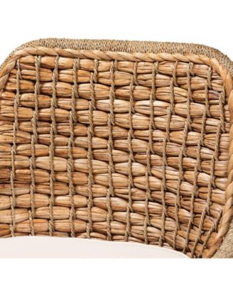 Kyle 24.6" Rattan Bohemian Dining Chair with Cushion