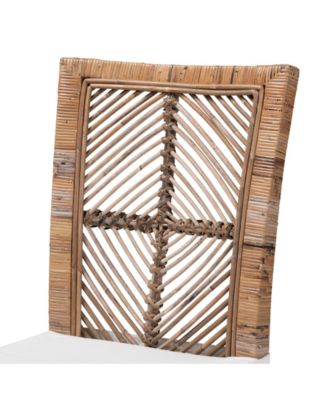 Laluna 21.7" Rattan Bohemian Dining Chair with Cushion