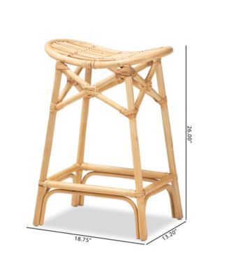 Elgon 26" Rattan Bohemian Counter Stool
