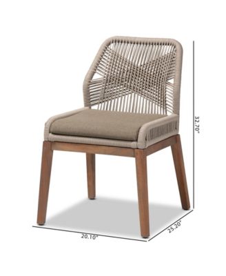 Jennifer 25.2" Wood Mid-Century Dining Side Chair