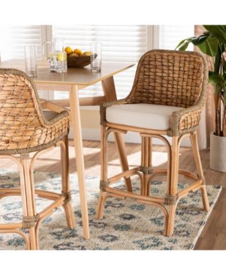 Kyle 24" Rattan Bohemian Dining Chair with Cushion