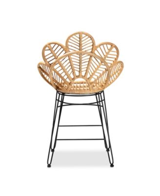 Garan 19.5" Rattan Bohemian Counter Stool